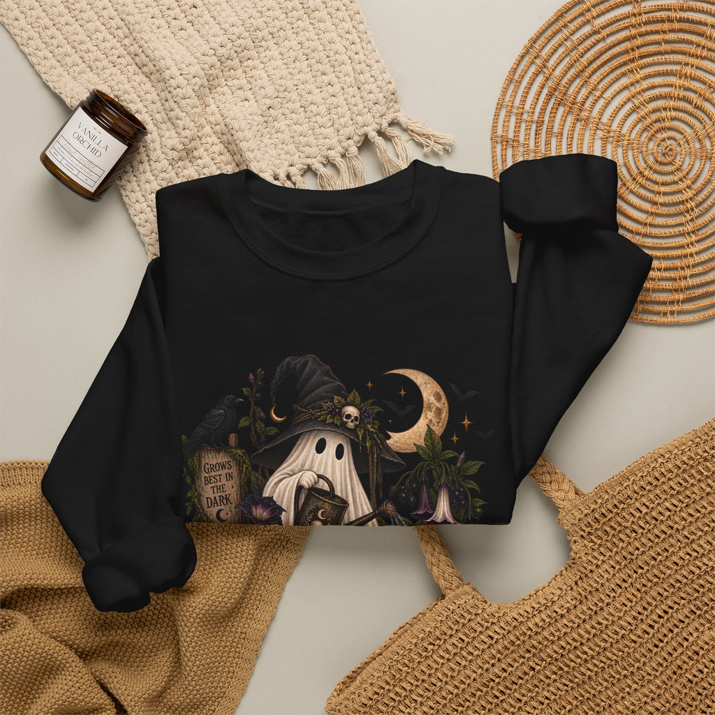 Halloween Haunted Cottage Sweatshirt – ‘Nightmare Hollow’ Spooky Fall Crewneck