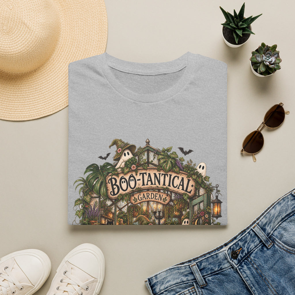 Boo-tanical Garden T-Shirt — Cute Halloween Ghosts & Haunted Greenhouse Tee