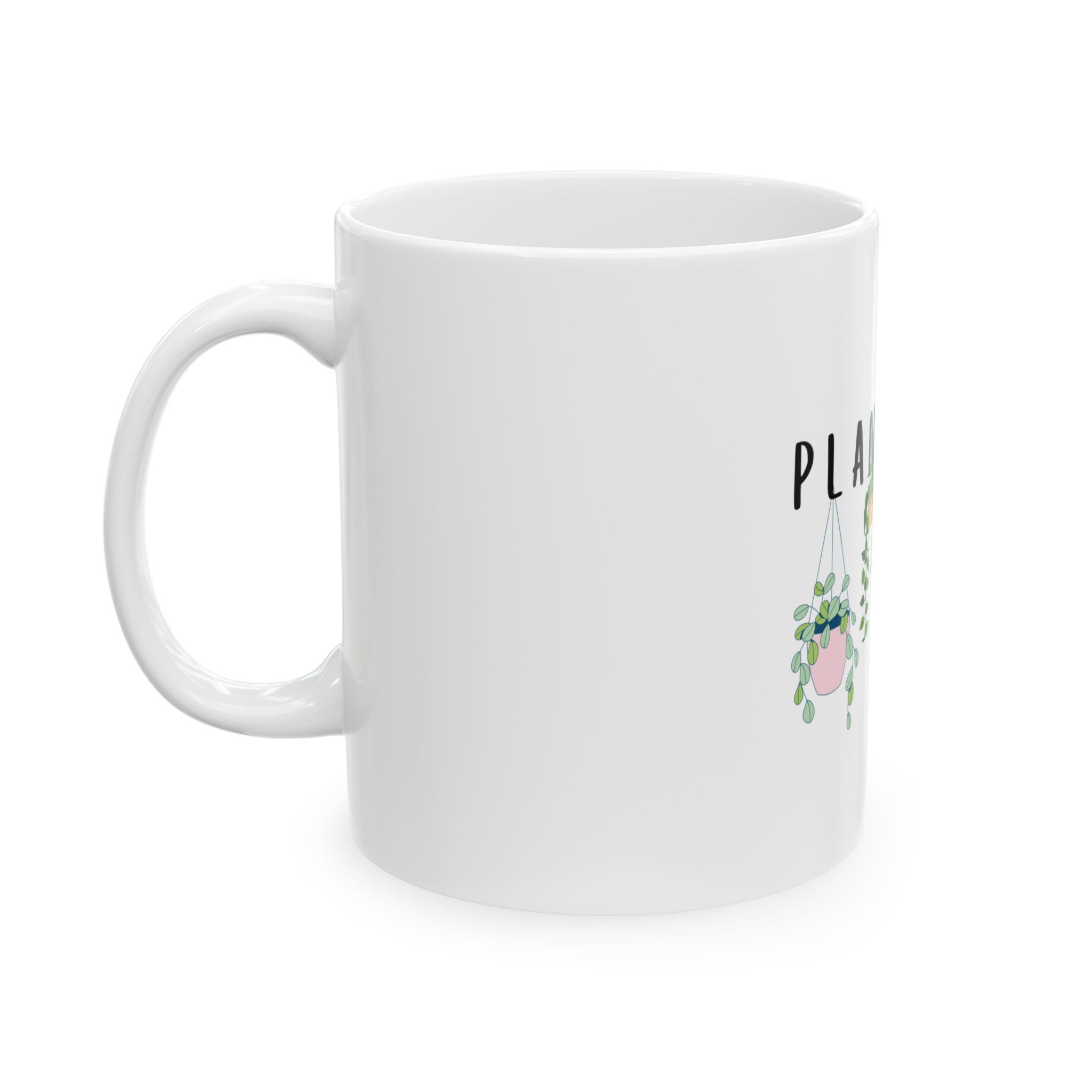 Plant Lady Ceramic Mug — Cute Hanging Plant Coffee Mug (11oz & 15oz)