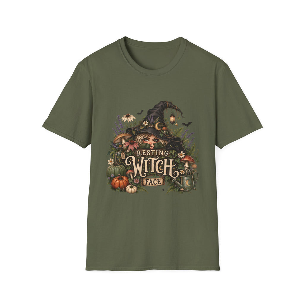 Witchy Halloween T-Shirt — “Resting Witch Face” Graphic Tee