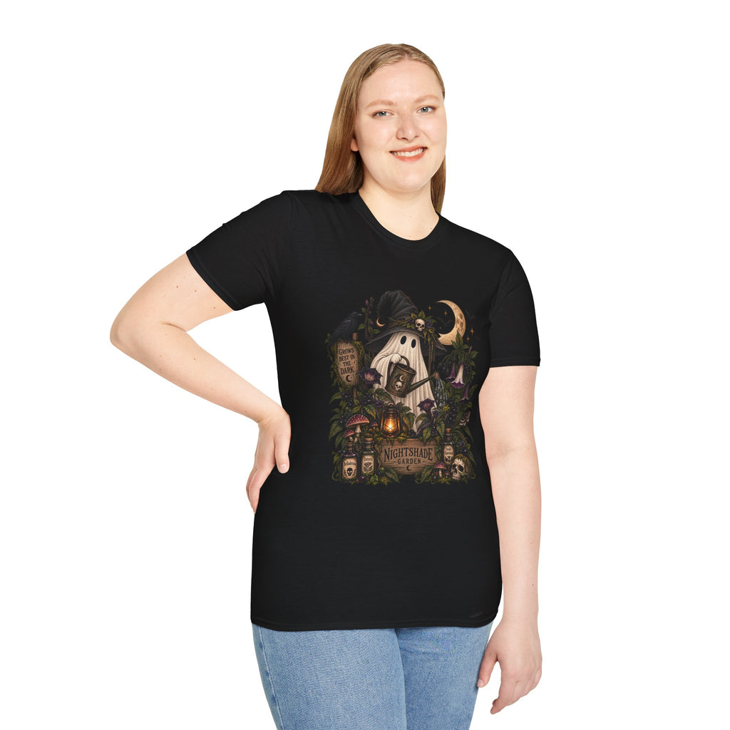 Halloween Witch Pumpkin T-Shirt — Whimsical Haunted Cottage Graphic