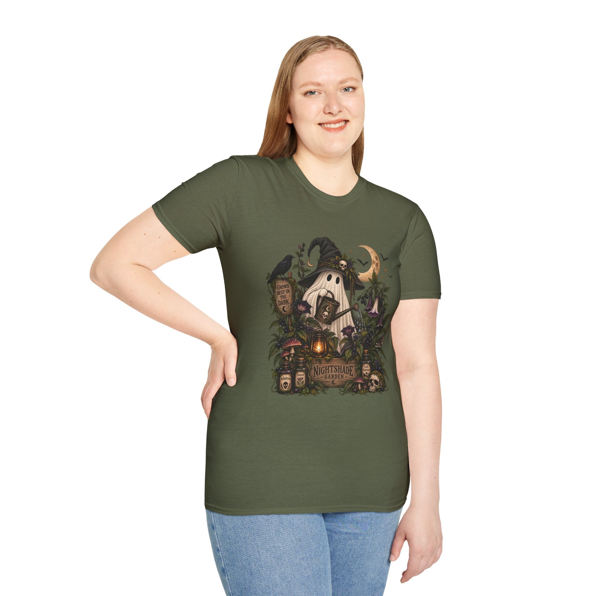 Halloween Witch Pumpkin T-Shirt — Whimsical Haunted Cottage Graphic