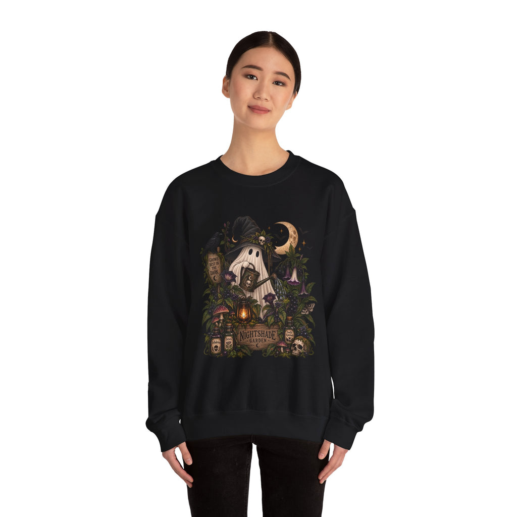 Halloween Haunted Cottage Sweatshirt – ‘Nightmare Hollow’ Spooky Fall Crewneck