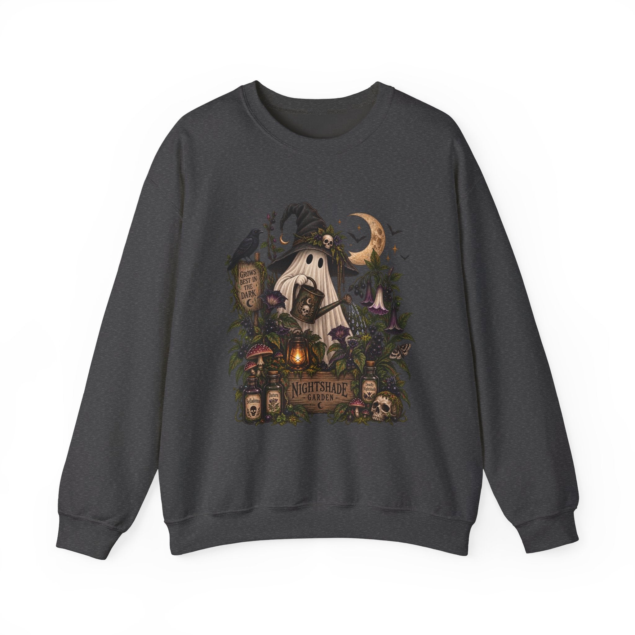 Halloween Haunted Cottage Sweatshirt – ‘Nightmare Hollow’ Spooky Fall Crewneck