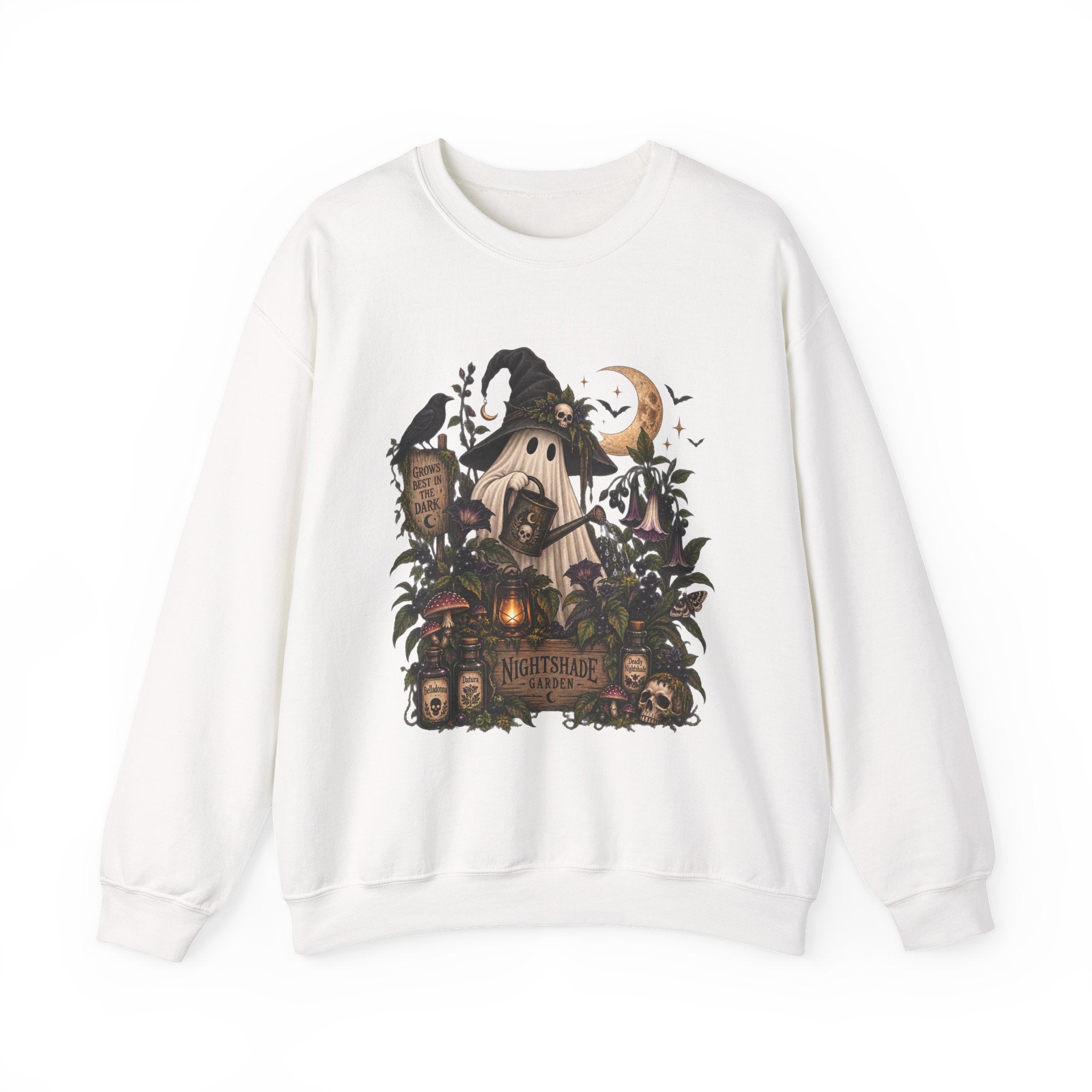 Halloween Haunted Cottage Sweatshirt – ‘Nightmare Hollow’ Spooky Fall Crewneck