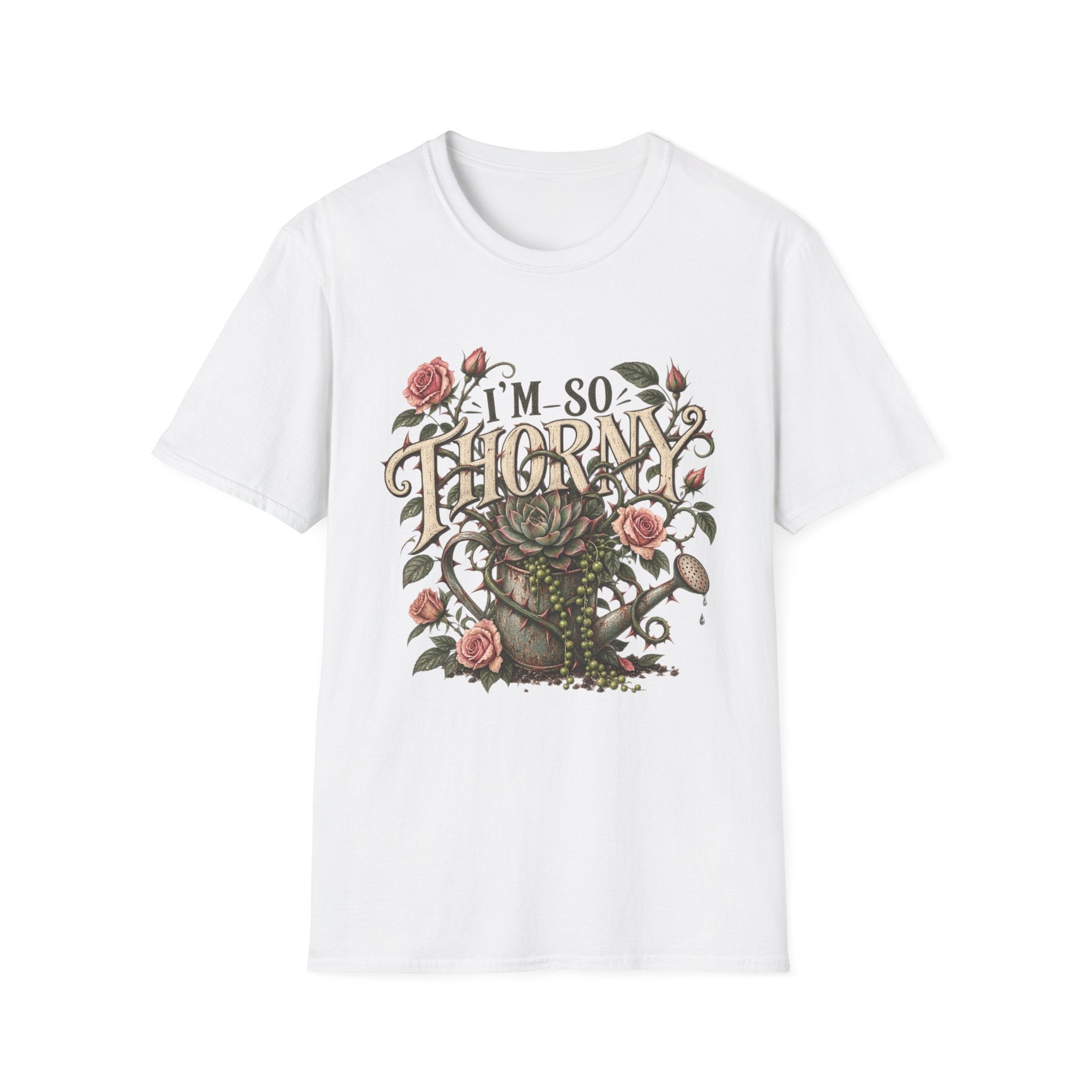 T-Shirt — "I'm So Thorny" Floral Cactus Graphic Tee