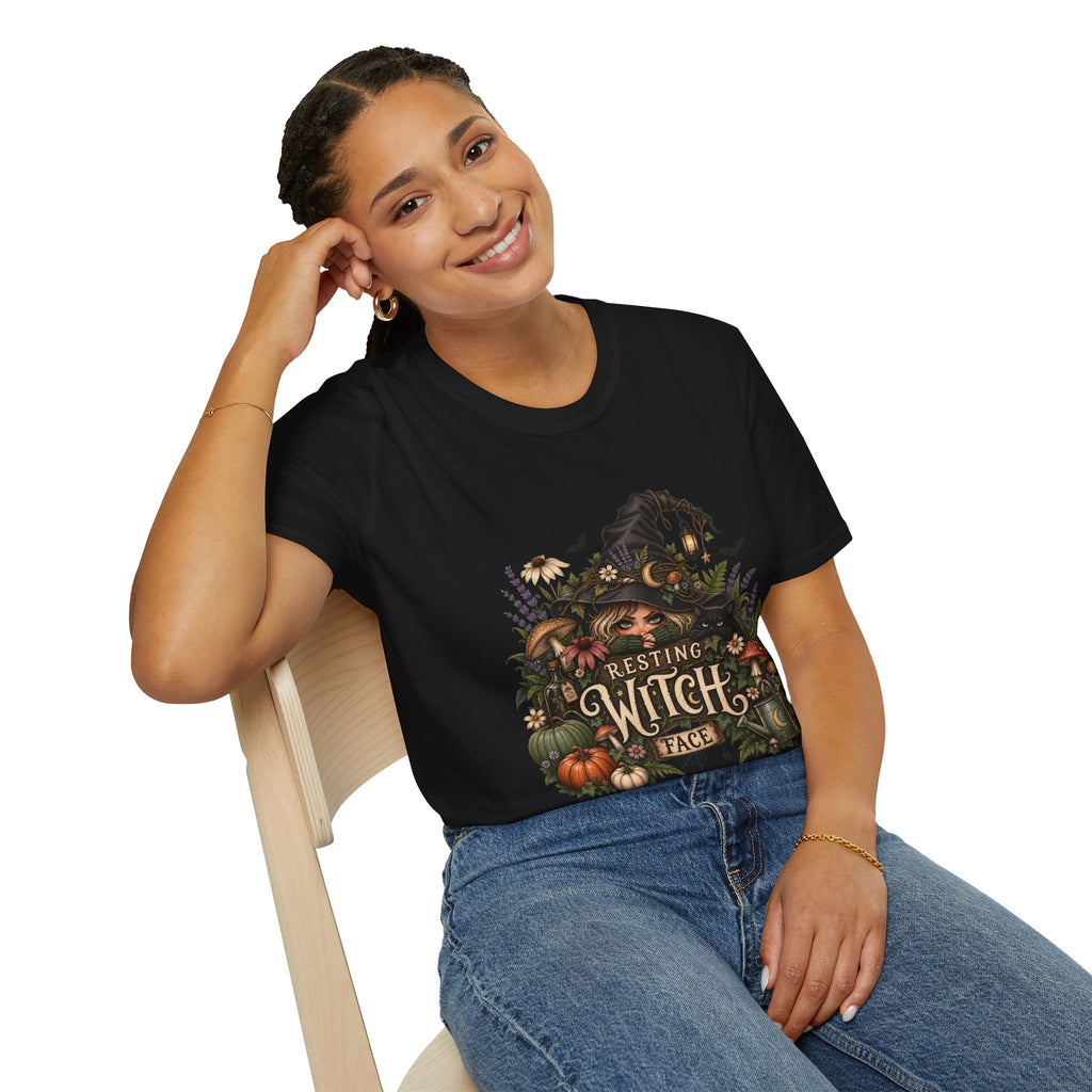 Witchy Halloween T-Shirt — “Resting Witch Face” Graphic Tee