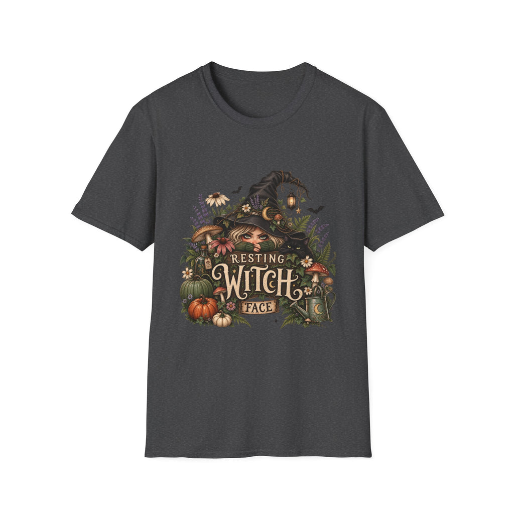 Witchy Halloween T-Shirt — “Resting Witch Face” Graphic Tee