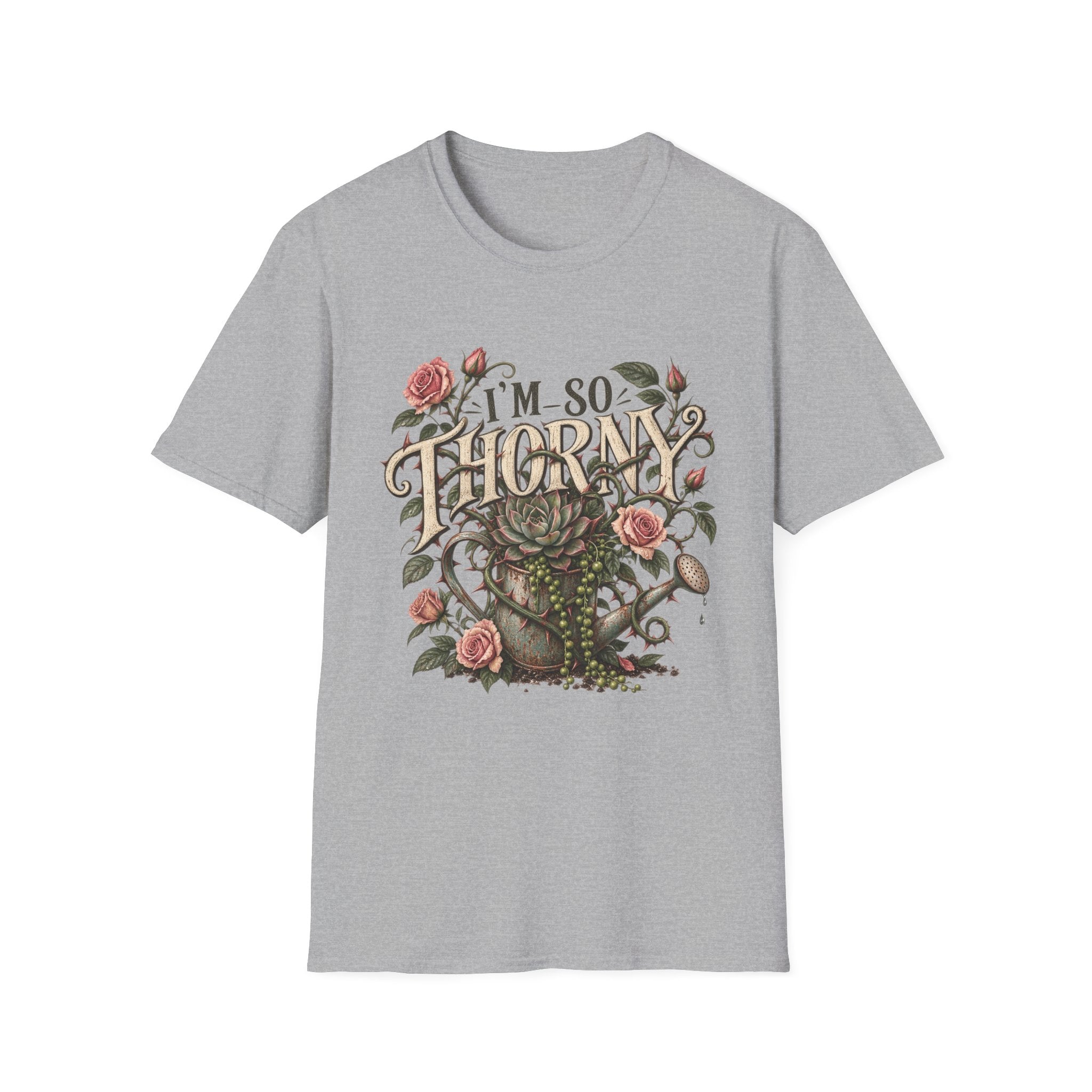 T-Shirt — "I'm So Thorny" Floral Cactus Graphic Tee