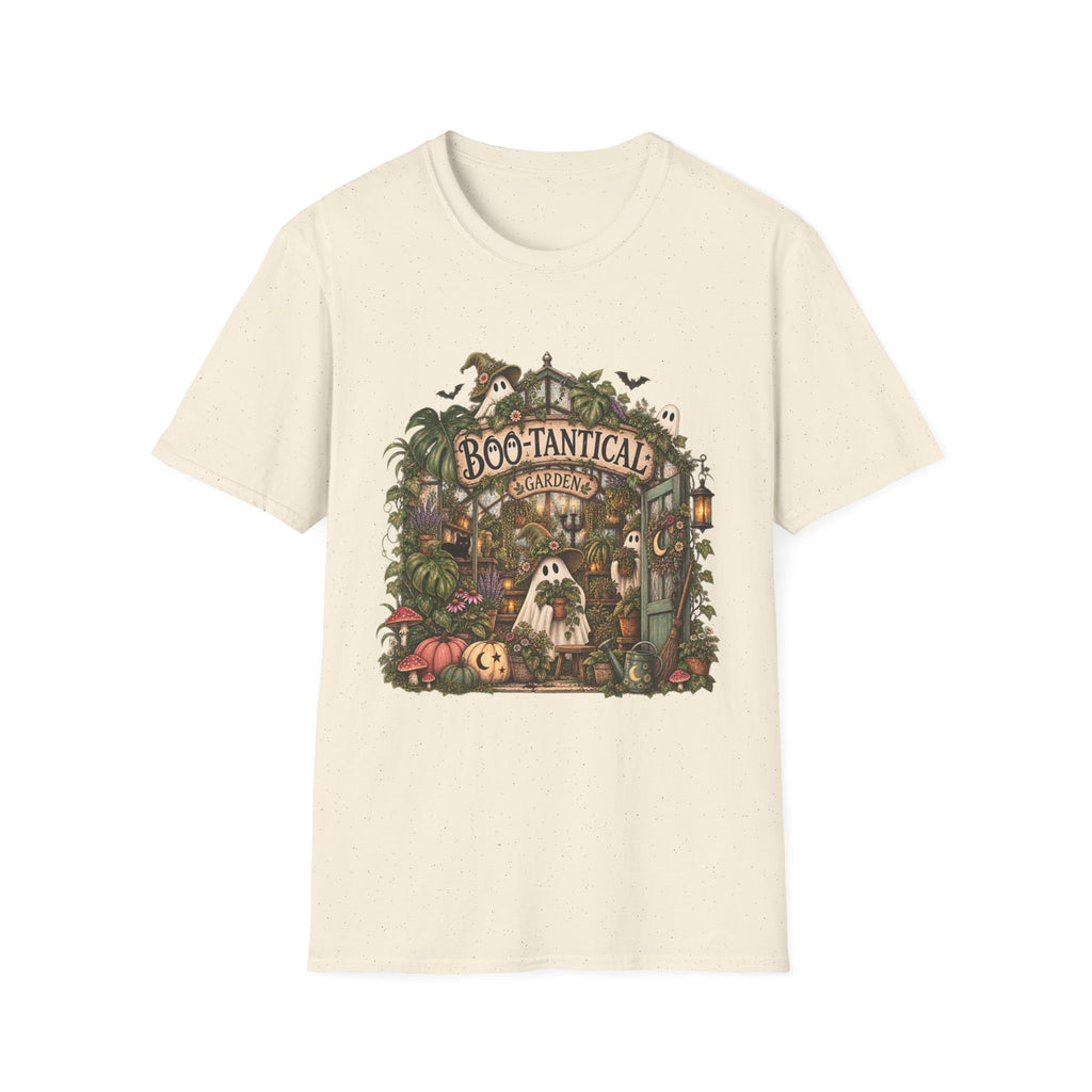 Boo-tanical Garden T-Shirt — Cute Halloween Ghosts & Haunted Greenhouse Tee