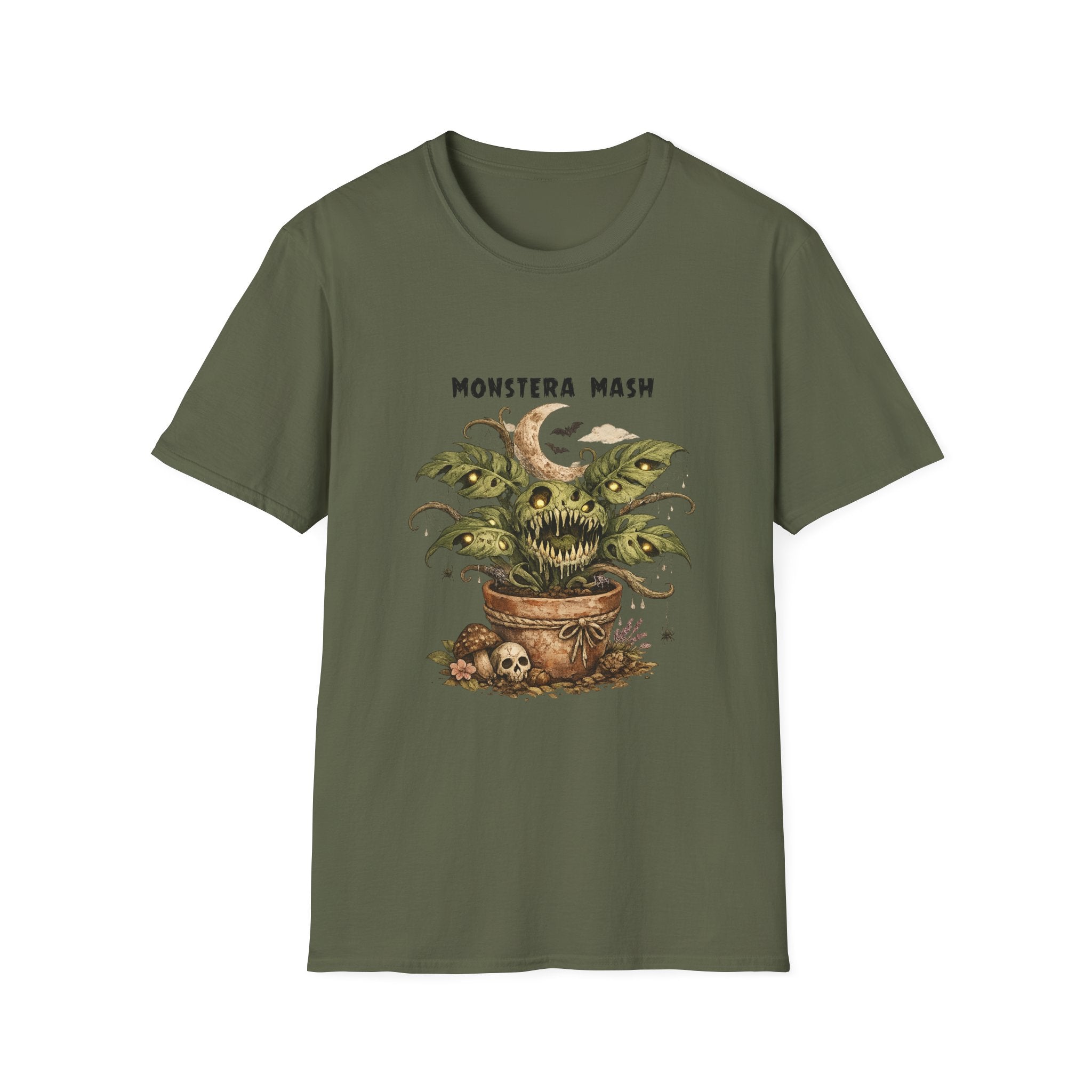 Monstera Mash T-Shirt — Cute Spooky Plant Monster Graphic Tee