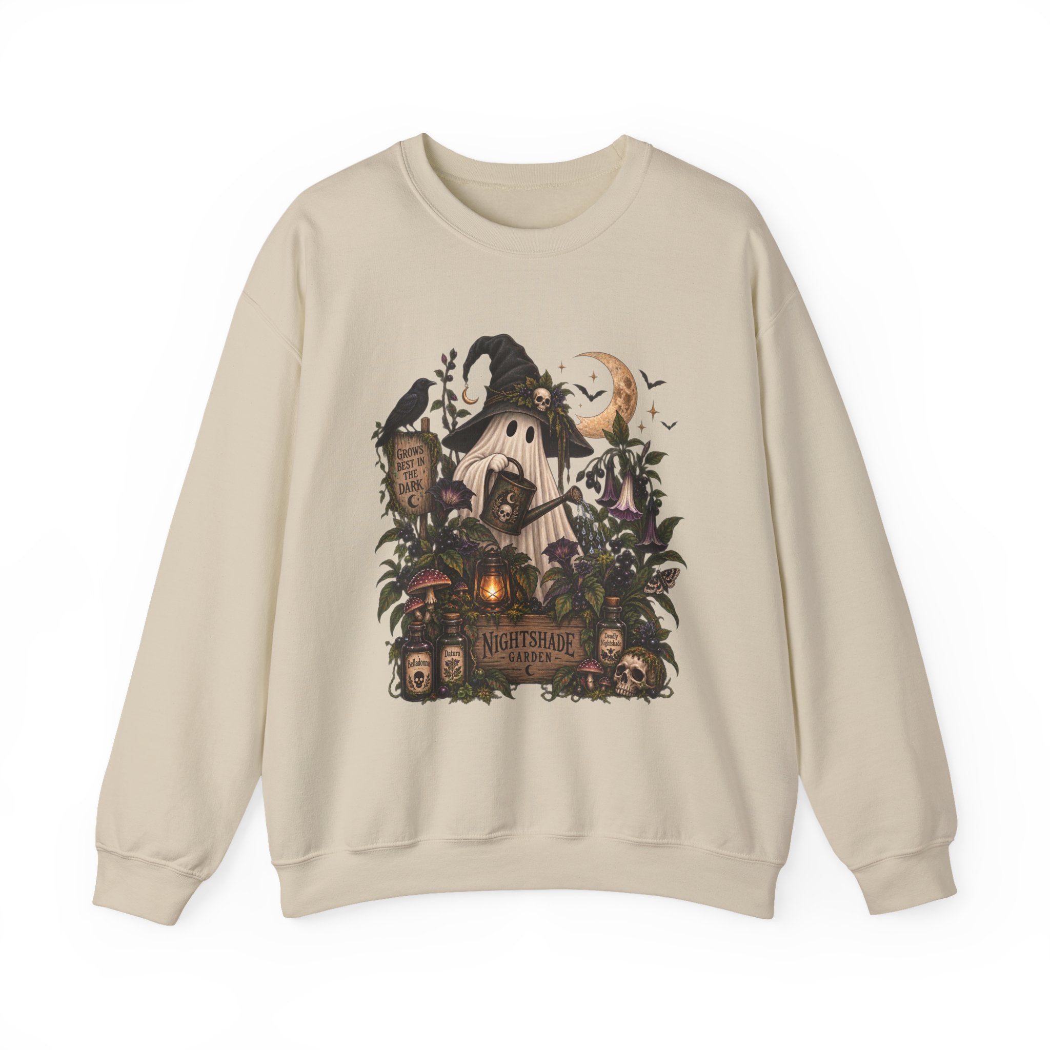 Halloween Haunted Cottage Sweatshirt – ‘Nightmare Hollow’ Spooky Fall Crewneck