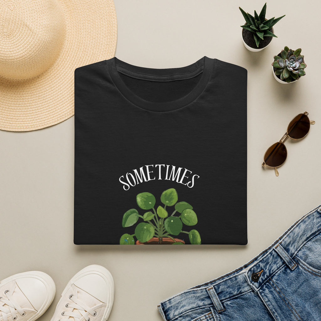 Sometimes I Wet My Plants T-Shirt — Cute Pilea Plant Lover Tee