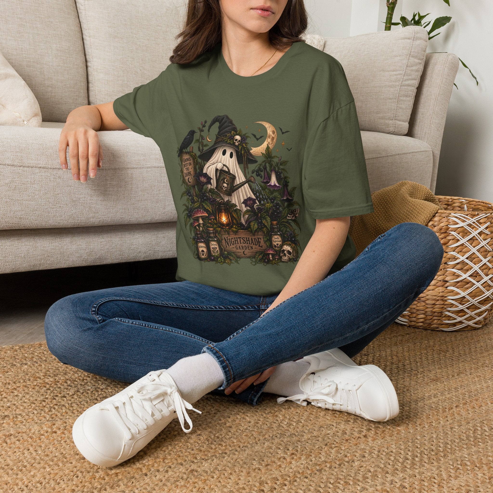 Halloween Witch Pumpkin T-Shirt — Whimsical Haunted Cottage Graphic