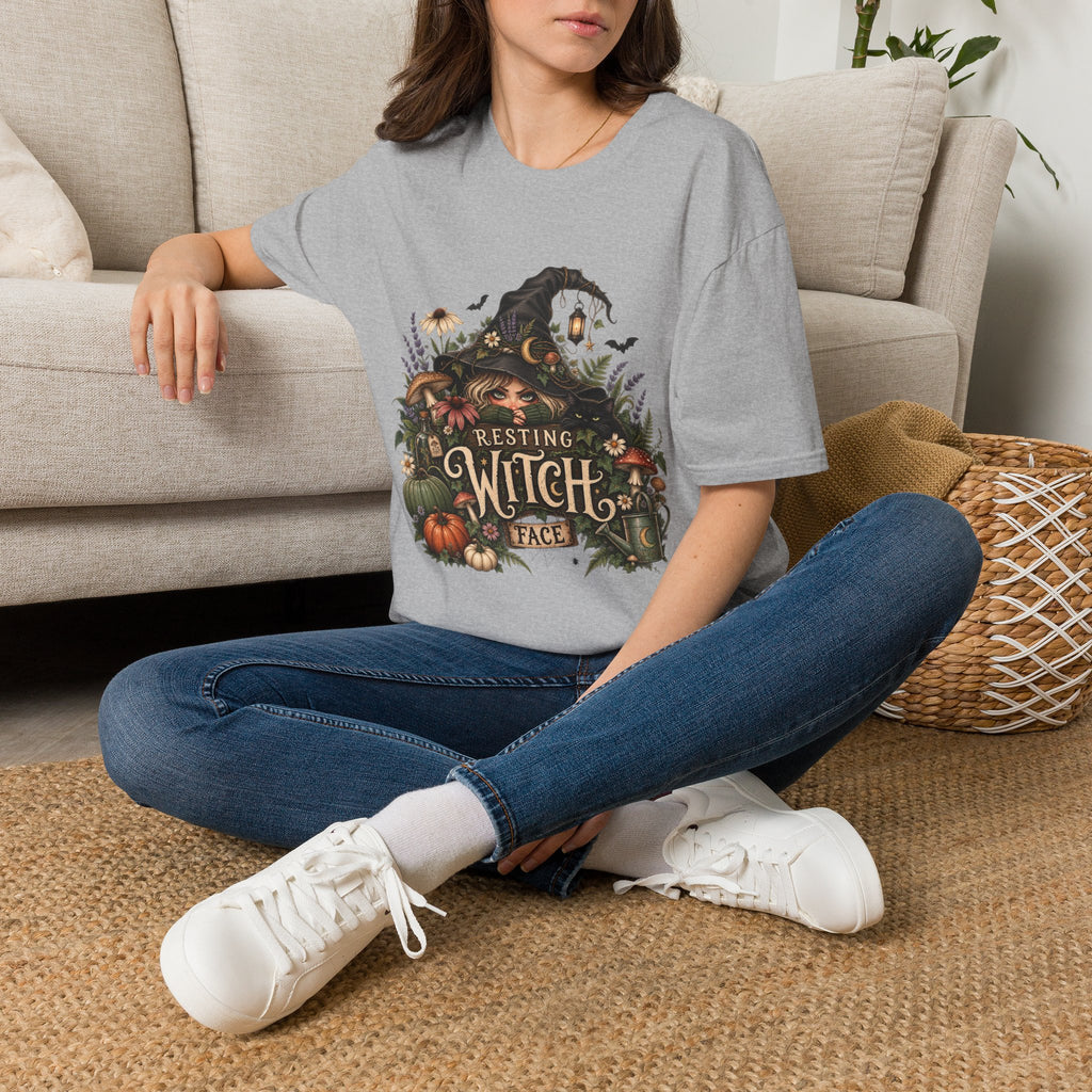 Witchy Halloween T-Shirt — “Resting Witch Face” Graphic Tee
