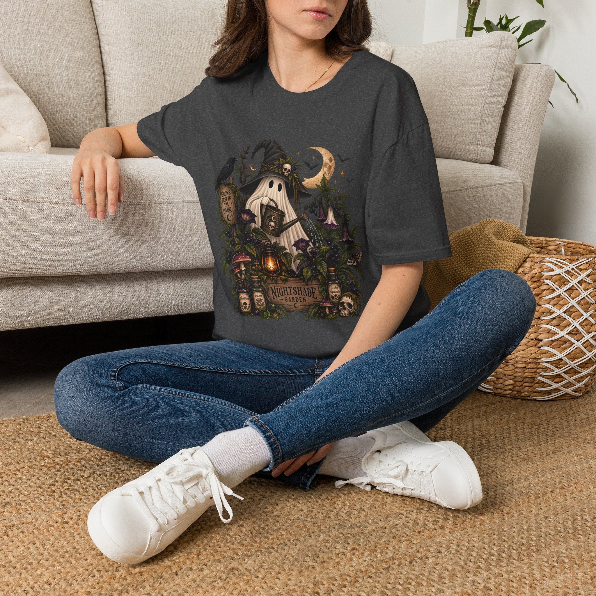 Halloween Witch Pumpkin T-Shirt — Whimsical Haunted Cottage Graphic