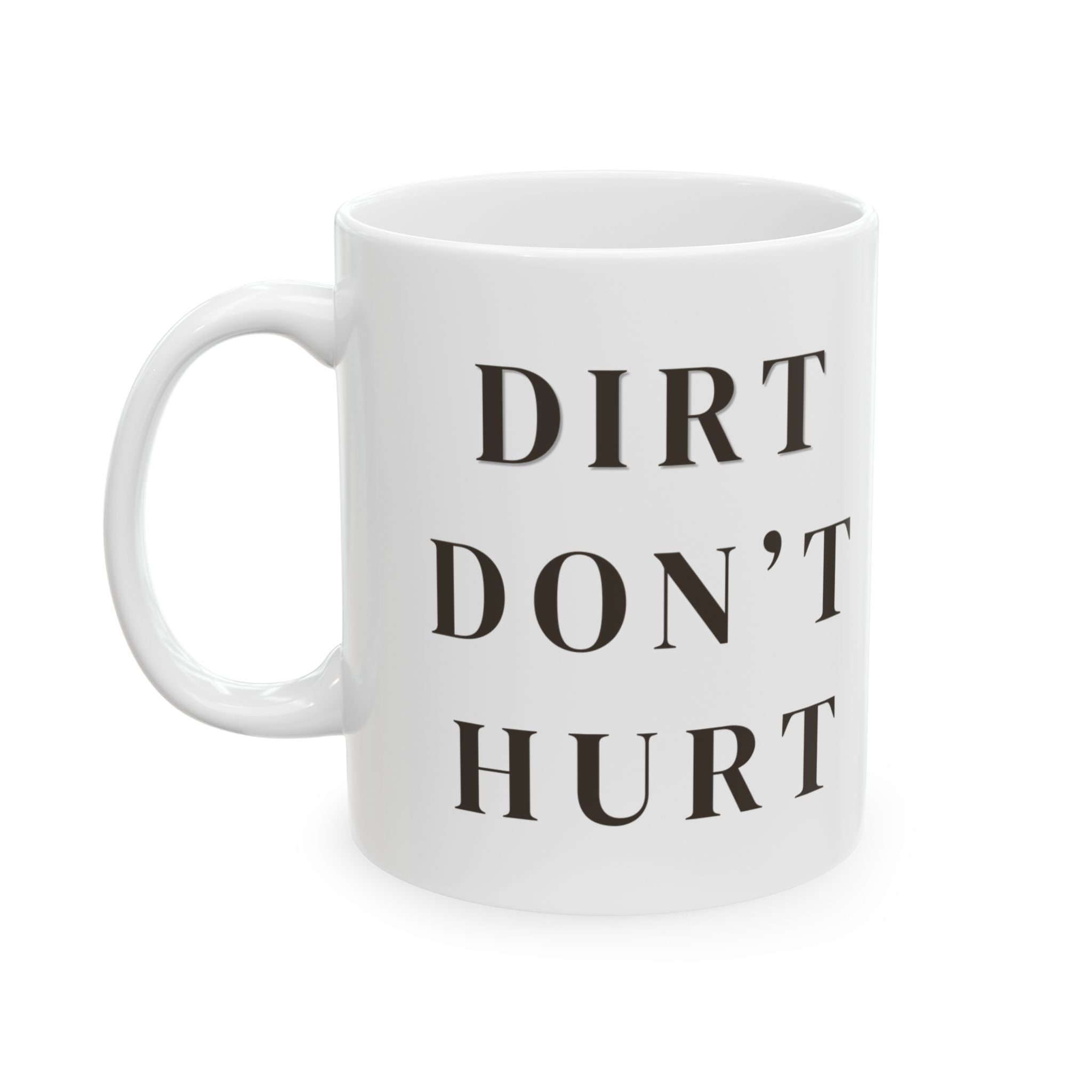 Ceramic Mug — "Didn't Do It, Hun" Minimalist Text Coffee Mug