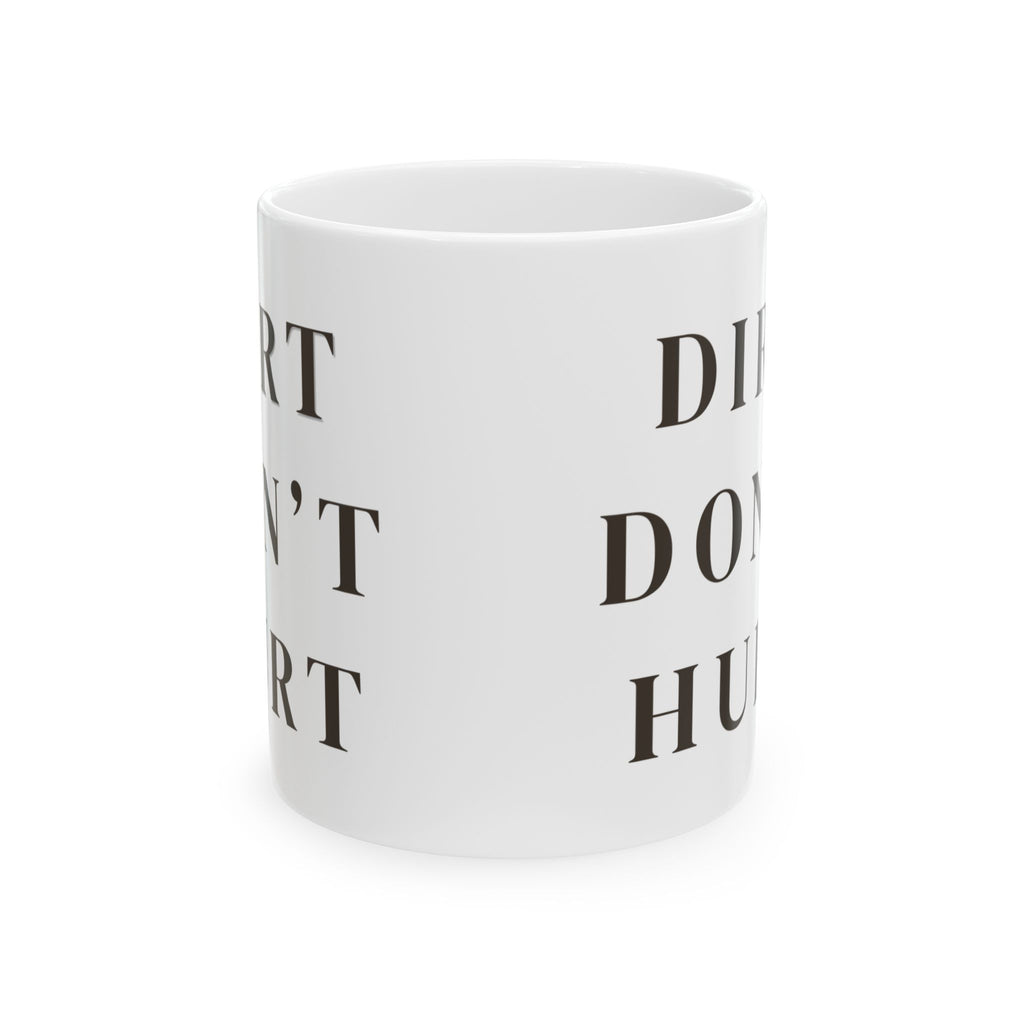 Ceramic Mug — "Didn't Do It, Hun" Minimalist Text Coffee Mug