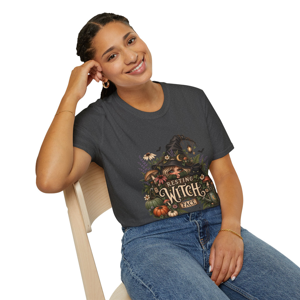 Witchy Halloween T-Shirt — “Resting Witch Face” Graphic Tee