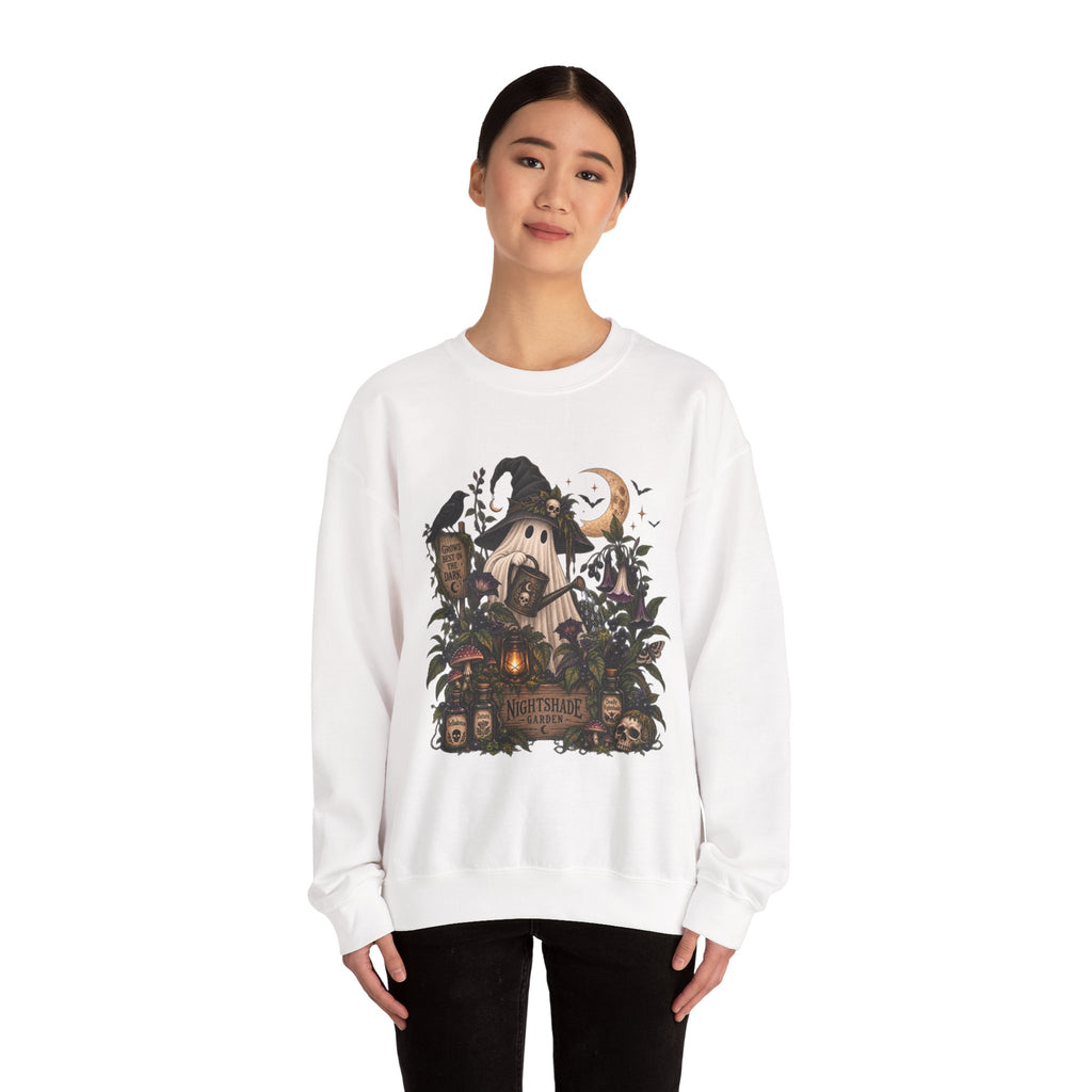 Halloween Haunted Cottage Sweatshirt – ‘Nightmare Hollow’ Spooky Fall Crewneck