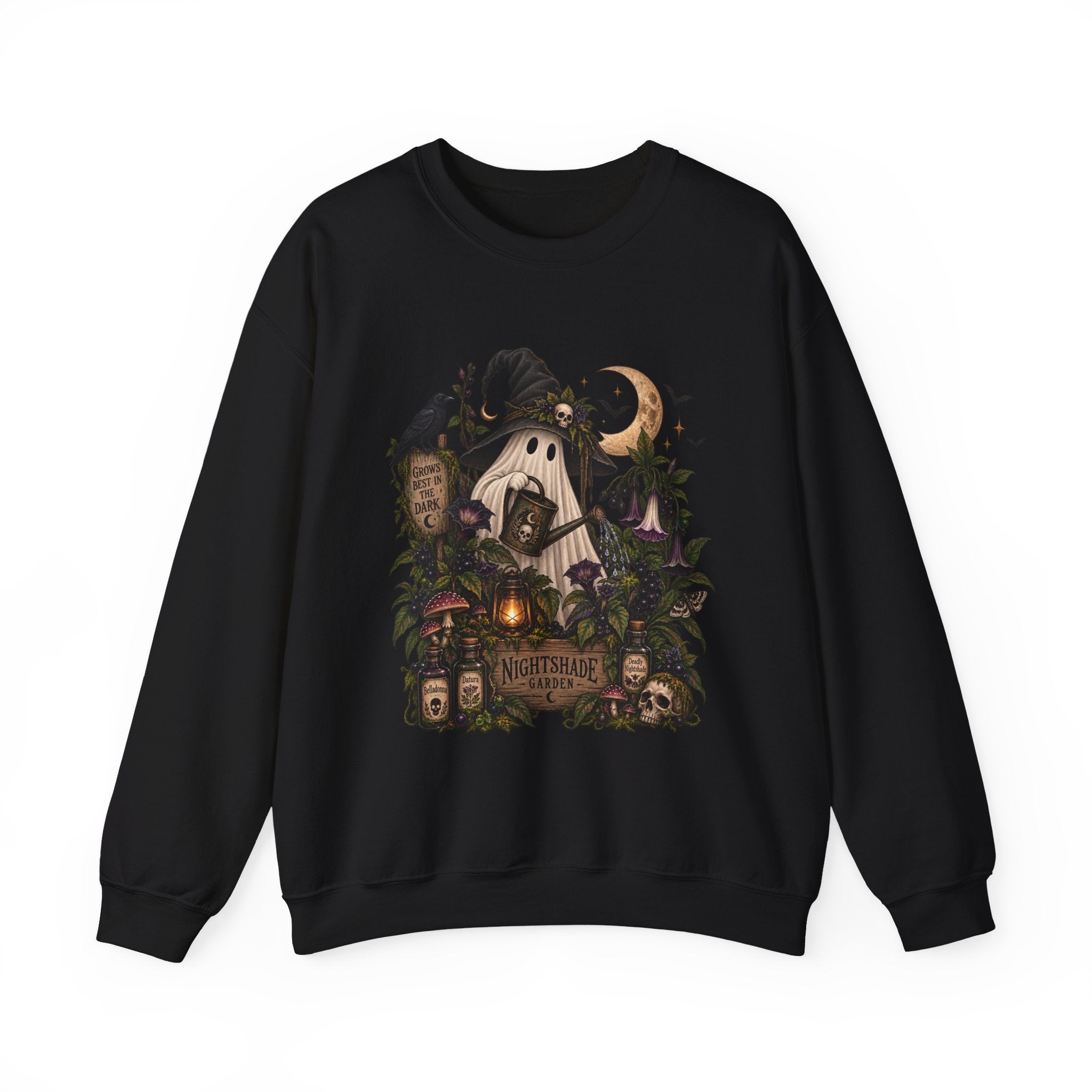Halloween Haunted Cottage Sweatshirt – ‘Nightmare Hollow’ Spooky Fall Crewneck