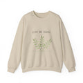 Crewneck Sweatshirt – 'Leaf Me Alone' Minimal Botanical Graphic