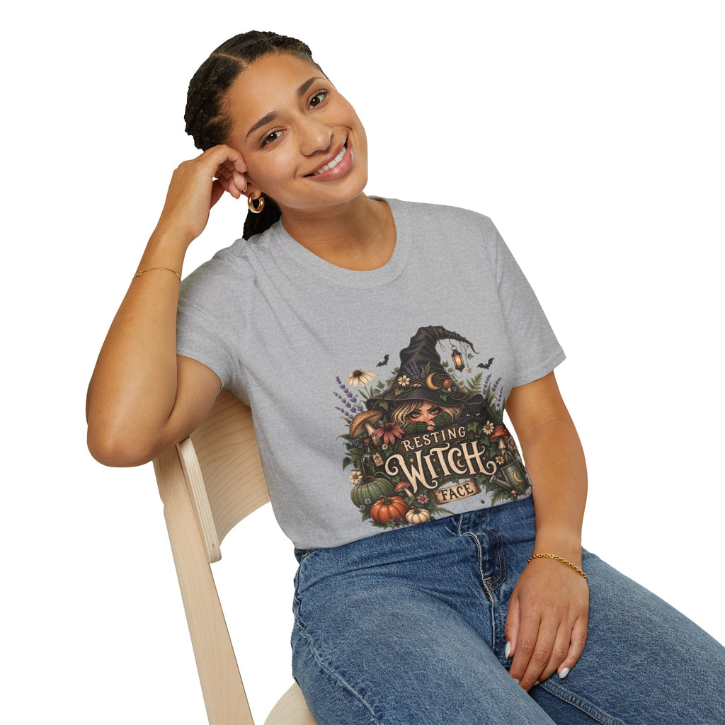 Witchy Halloween T-Shirt — “Resting Witch Face” Graphic Tee
