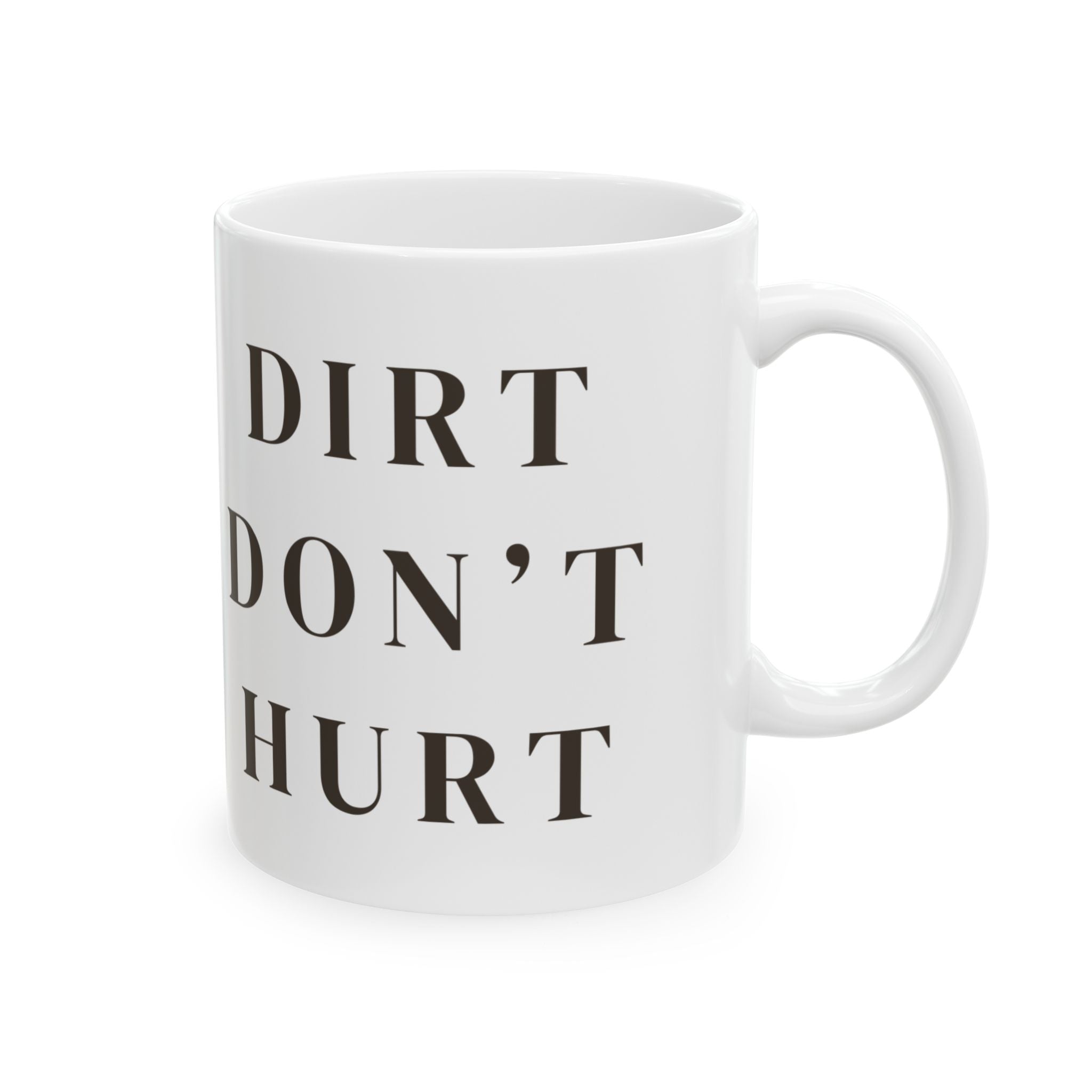 Ceramic Mug — "Didn't Do It, Hun" Minimalist Text Coffee Mug
